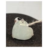 Heart Shaped Quartz Riing Size 8 Marked .925