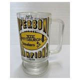 1979 Pittsburgh Steelers Superbowl Glass Mug