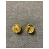 2 Yellow Banana Shooter Marbles 1"