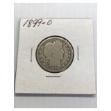1899 O Silver Barber quarter
