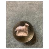 Clear Shooter Marble - Vintage with Lamb inside