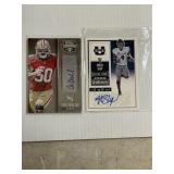 2 Autographed Football Cards