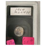 1964 Roosevelt Dime Full Torch UNC MS64