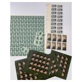 older postage stamps, unused, several sheets