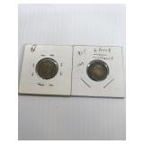 1943,1942D Austria silver 6 pence