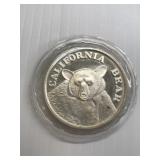 California Bear 1oz Silver Round