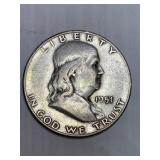 1951 S Franklin Silver Half Dollar