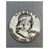 1953 D Franklin Silver Half Dollar