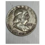1957 Franklin Silver Half Dollar