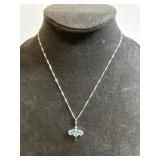 18" Necklace with Ballerina Pendant Marked .925
