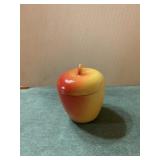Apple Sugar Dish- Milk Glass or Jam Jar with Lid