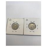 1905,1940 England,South Africa silver 3&6 pence