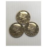 1974-S, 76-S, 77-S PF JFK Halves