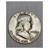 1952 D Franklin Silver Half Dollar