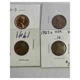 1927-S, 1941,1955,1961-D Wheat/Memorial Penny Lot
