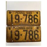 1928 Pennsylvania License Plate