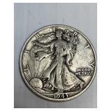 1943 S Walking Liberty Silver Half Dollar