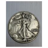 1942 D Walking Liberty Silver Half Dollar
