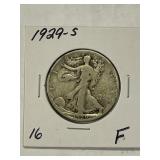 1929-S Liberty Walking Half Dollar Better Date