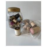 Collection of Wooden thread Spools