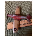 unmarked Military Plane Propeller Spins Die Cast