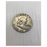 1953 D  Franklin Silver Half Dollar