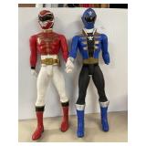 Jakks 31inch Giant Red & Blue Power Ranger Figures