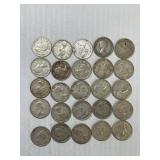 25 Canadian Silver Dimes