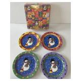 Sango Sweet Shoppe Christmas Set of 4 Salad Plates