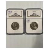 1999 D&P NGC MS 67 & 68 SBA Dollar x2