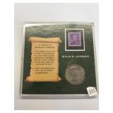 Susan B Anthony Coin1979 with Stamp