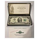 US Military Exchange Uncirulated 2 Dollar Bill