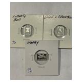 .999 Silver Bars 1gram ART Bars x3