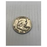 1958 D  Franklin Silver Half Dollar