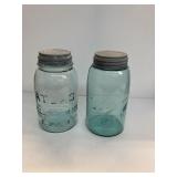 2: 1-Ball, 1- Atlas Jars - Lead Top- Blue