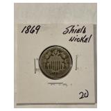 1869 Shield Nickel