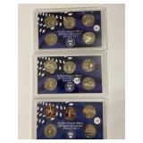1999, 2000, 2002-S Proof State Qtrs x3