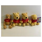 Lot of 4 Winnie The Pooh Plush Toys