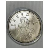 2014 Freedom Girl With Shield 1 Ounce Silver Round
