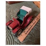 Red Tin Lizzy Metal Toy Car Good Condition