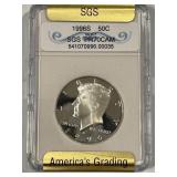 1996-S SGS PR 70 CAM Silver JFK Half