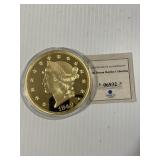 2012 Tribute 1849 Double Eagle 24k Gold layered