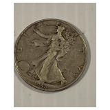 1938-P Liberty Walking Half Dollar