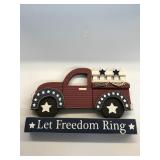 USA Let Freedom Ring Wood Plaque
