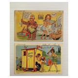 2 Vintage 1940s Risquï¿½ / Pinup Girl Postcards