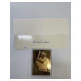 Babe Ruth Baseball Card-The Danbury Mint Goldplate