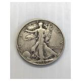1940 S Walking Liberty Silver Half Dollar