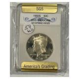 1992-S SGS PR 70 CAM Silver JFK Half