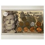 9-Decades of Lincoln Pennies