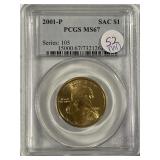 2001-P PCGS MS67 Sacagawea Dollar
